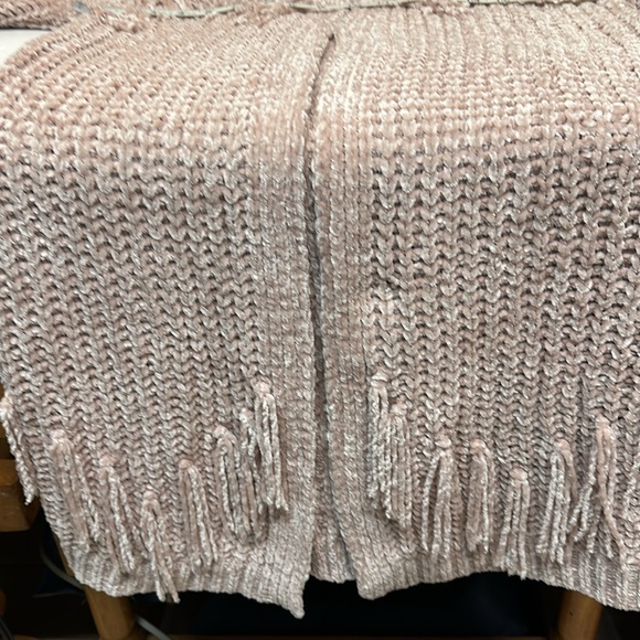 G.I.L.I. Open-Front Chenille Cardigan with Fringe Detail XXS-XL Shadow Gray - Picture 12 of 13